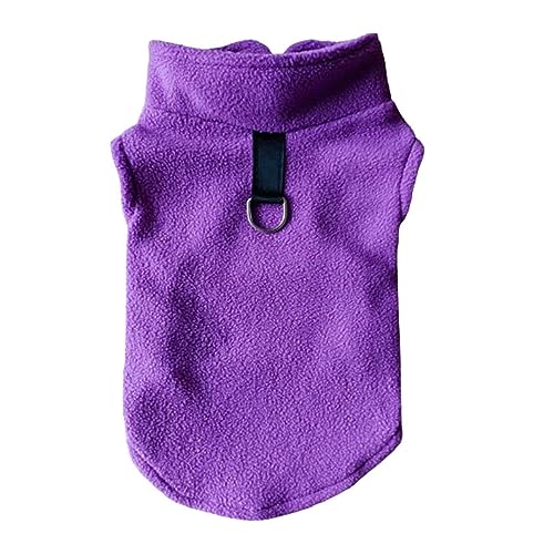 1 x weiche Fleece-Hundekleidung für kleine Hunde, Frühling, Sommer, Welpen, Katzen, Weste, Chihuahua-Kleidung, Französische Bulldogge (Farbe: Lila, Größe: XL) von LMDO