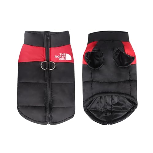 8 Größe S-5XL Winter Hundekleidung for Haustiere wasserdicht warm große Weste Katze Welpen Ski Mäntel Jacken grün/rot/blau/pink(Red,XXL) von LMDO
