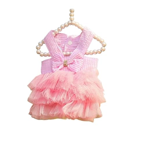 Gestreifte Katzenkleidung für Frühling und Sommer, Haustierkleidung für kleine Katzen, Hunde, Katzenkostüme, weiches Kätzchen-Kleid, Haustier-Welpen-Outfit (A,XS) von LMDO