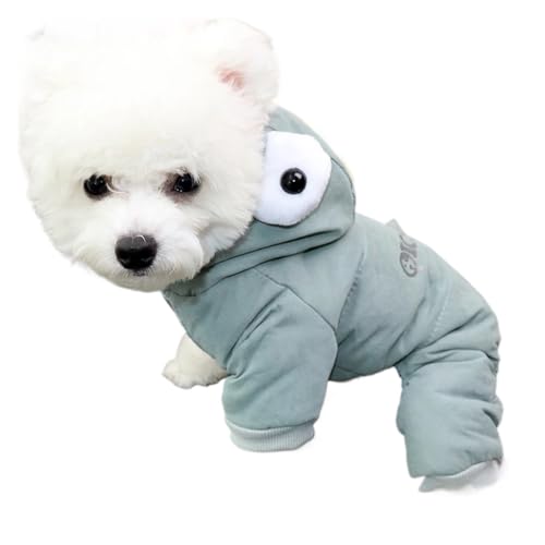 Haustierkleidung, vierbeinig, Baumwolle, gepolstert, verdickt, warm, niedlich, große Augen, weich, warm, atmungsaktiv (L, XL) von LMDO