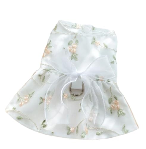 Haustierkleidung für Welpen, Hund, Frühling, Sommer, atmungsaktiv, Spitze, Blumenmuster, doppellagig, Prinzessinnenkleid, Katze, Teddy, kleine und mittelgroße Hunde (1, XS) von LMDO