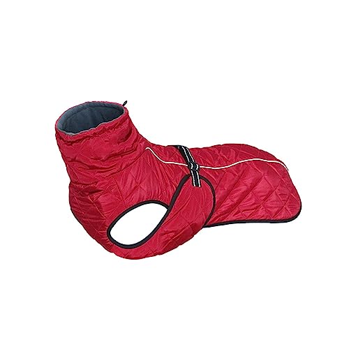 Hunde-Outdoor-Jacke, wasserdicht, reflektierend, für den Winter, warme Baumwolle, Hundekleidung für große und mittlere Hunde, Labrador (Farbe: Rot, Größe: L) von LMDO