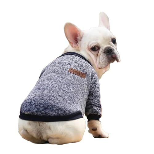 Hundekleidung für kleine Hunde, weicher Haustierpullover, Kleidung für Hund und Katze, Winter, Chihuahua-Kleidung, klassisches Haustier-Outfit, Hoodies (Farbe: Marineblau, Größe: XS) von LMDO