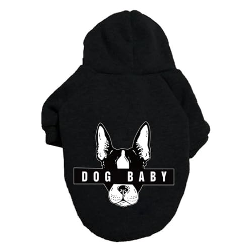 LMDO Fadouke-Kleidung für Herbst und Winter, warme Haustierkleidung, Hundemantel, für kleine Hunde (Schwarz, Größe 4XL (10–14 kg)) von LMDO