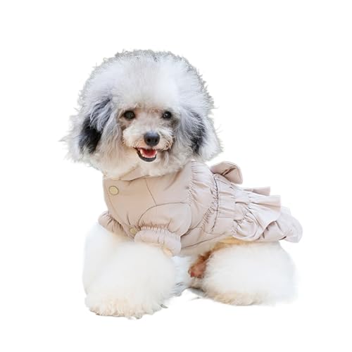 LMDO Herbst-Winter-Kleidung für Hunde, dick, warm, für Welpen, Haustiere, Katzen, wasserdichte Hundejacke, Chihuahua, Mops, Französische Bulldogge, Weste, Kleidung (1, S) von LMDO