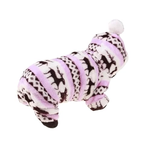 LMDO Hunde-Winterkleidung für kleine Hunde, hält warm, Hundekleidung für Haustiere, Weihnachtskleidung, Elchdruck, Hundekleidung, Korallensamt, vier Farben (einfarbig, Brustumfang 37 cm, Rücken 25 cm) LMDO Hunde-Winterkleidung für kleine Hunde, hält warm, Hundekleidung für Haustiere, Weihnachtskleidung, Elchdruck, Hundekleidung, Korallensamt, vier Farben (einfarbig, Brustumfang 37 cm, Rücken 25 cm) von LMDO