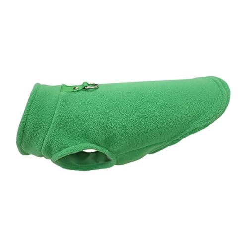 LMDO Weiche Fleece-Haustierkleidung für kleine Hunde, warme Winterjacke, Welpen, Katzen, Weste mit D-Ring, Französische Bulldogge, Yorkie, Chihuahua (12, M) von LMDO