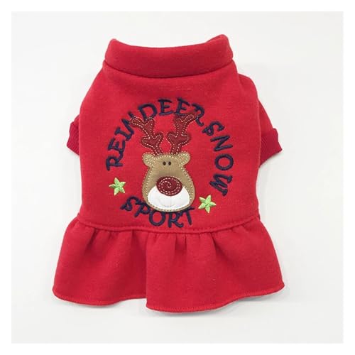 LMDO Weihnachtliches Hundekostüm für Welpen, Katzen, Dekoration, Chihuahua-Outfit für kleine Rassen, Hundekleid (Stil B, S) von LMDO