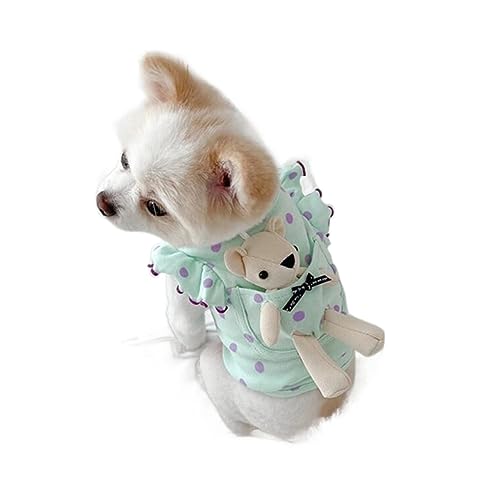 Sommer-Hundeweste, Haustierkleidung, Hunde-Cartoon, für Hundekleidung, Kleid, kleines Kostüm, Baumwolle, französische Bulldogge, bedruckt, weiße Welpenkleidung (Farbe: 2, Größe: L) von LMDO