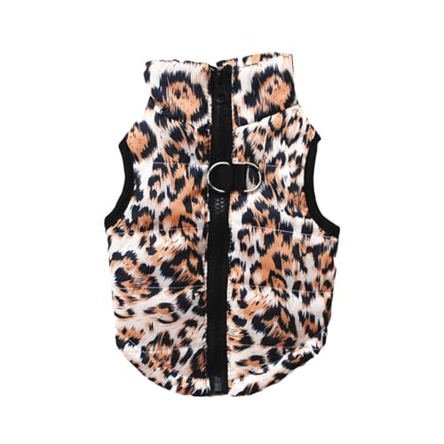 Warme Haustierkleidung für Hundekleidung für kleine Hunde, Jacke, Welpen, Winterkleidung für Hunde, Kostüm, Weste, Hundejacke, Chihuahua (Farbe: Leopard, Größe: XL) von LMDO