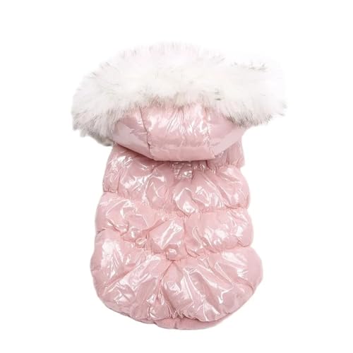 Warmer Mantel für Hunde und Katzen, mit Leinen-Schnalle, Kapuzenpullover, Winterkleidung, 4 Farben (Onecolor, XXL) von LMDO
