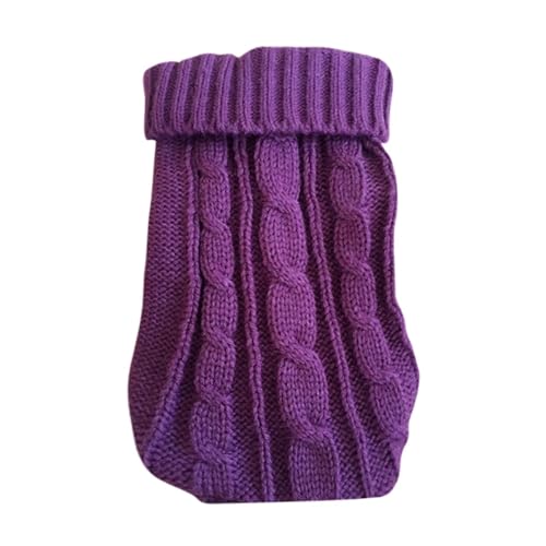 Warmer Winter-Hundepullover, Haustierkleidung für kleine Hunde, weicher wolliger Katzenpullover, Mantel, Kleidung für Chihuahua, Welpen, Katzenjacke (Farbe: Lila, Größe: XS (4) 0,5–1,5 kg von LMDO