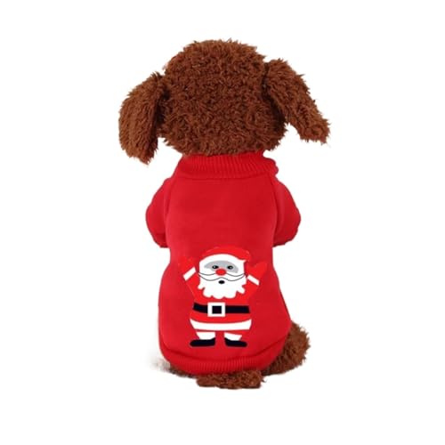 Weihnachtliche Haustier-Hundekleidung für kleine Hunde, Kapuzen-Sweatshirt, weiches Welpen-Katzenkostüm, Kleidung (Farbe: Stil 5, Größe: XL) von LMDO