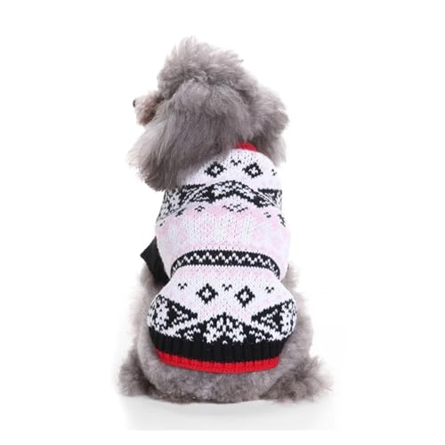 Weihnachtliche Haustier-Katzenbekleidung für Welpen, Hunde, Katzenkleidung für Haustiere, Hunde, Mantel, Chihuahua-Jacke, gestrickt, Halloween, Katzenpullover (Gold, M) von LMDO