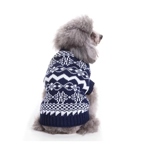 Weihnachtliche Haustier-Kleidung für Welpen, Hunde, Katzenkleidung für Haustiere, Hunde, Mantel, Chihuahua-Jacke, gestrickt, Halloween, Katzenpullover (12, M) von LMDO