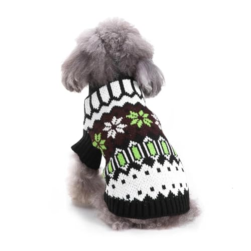 Weihnachtliche Haustier-Kleidung für Welpen, Hunde, Katzenkleidung für Haustiere, Hunde, Mantel, Chihuahua-Jacke, gestrickt, Halloween, Katzenpullover (Einfarbig, Größe M) von LMDO