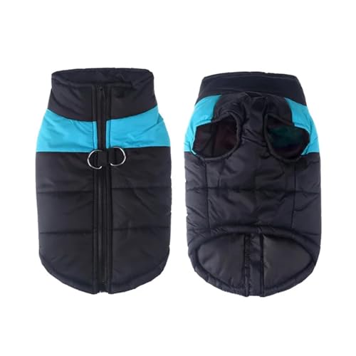 Winter-Hundekleidung, warm, für große Hunde, Welpenkleidung, wasserdichte Haustierweste, Jacke für kleine, mittelgroße und große Hunde, Golden Retriever (Blau, Größe 5XL) von LMDO