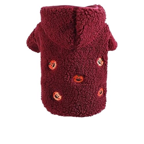 Wintermantel für Hunde und Katzen, warme Fleece-Haustierkleidung, Kapuzenmantel, Daunenjacke, Welpen, Haustierkleidung für Hunde, Chihuahua, Yorkie, Mops, Outfits (Farbe: A4, Größe: XL) von LMDO