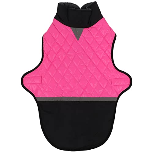 Hund kaltes Wettermantel reflektierend wasserdichte Winddichte Haustier warme Jacke mit Traktionsloch für mittel- und große Hunde (M) von LMHHMIN