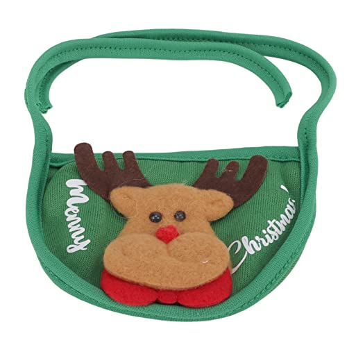 Weihnachtstier Saliva Handtuch süßer Elch Weihnachtshut für kleine Haustiere (Grüner Speichelhandtuch) von LMHHMIN