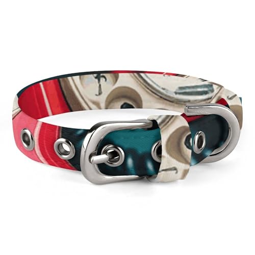 Safe Personalisiertes Hundehalsband, England, Großbritannien, Retro, London, Telefon, verstellbar, für mittelgroße und kleine Hunde und Katzen von LMHLDSC