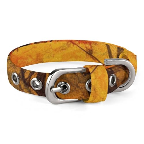 Safe Personalisiertes Hundehalsband, Herbstlaub, verstellbar, für mittelgroße und kleine Hunde und Katzen Safe Personalisiertes Hundehalsband, Herbstlaub, verstellbar, für mittelgroße und kleine Hunde und Katzen von LMHLDSC