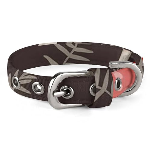Safe Personalisiertes Hundehalsband, Motiv: rote Pilze, verstellbar, für mittelgroße und kleine Hunde und Katzen von LMHLDSC