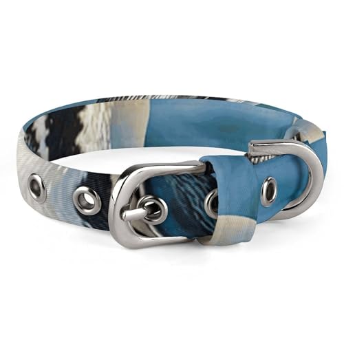 Safe Personalisiertes Hundehalsband, Pinguin und Meer, verstellbar, für mittelgroße und kleine Hunde und Katzen Safe Personalisiertes Hundehalsband, Pinguin und Meer, verstellbar, für mittelgroße und kleine Hunde und Katzen von LMHLDSC
