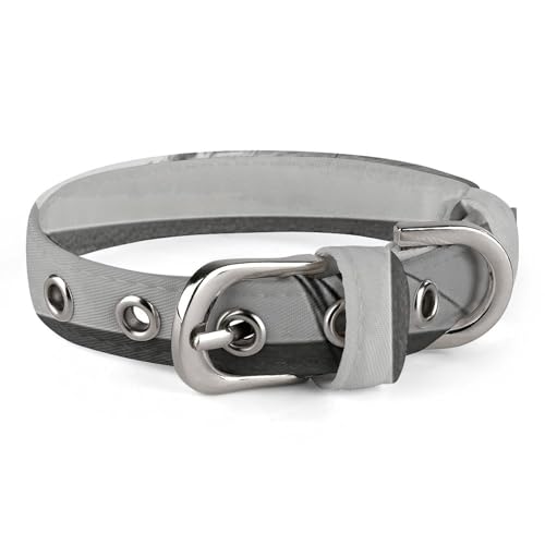 Safe Personalisiertes Hundehalsband, Schwarz und Weiß, Strand, verstellbar, für mittelgroße und kleine Hunde und Katzen Safe Personalisiertes Hundehalsband, Schwarz und Weiß, Strand, verstellbar, für mittelgroße und kleine Hunde und Katzen von LMHLDSC