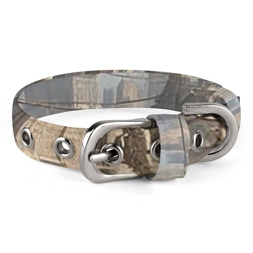 Safe Personalisiertes Hundehalsband, Steampunk-Stadt, verstellbar, für mittelgroße und kleine Hunde und Katzen von LMHLDSC