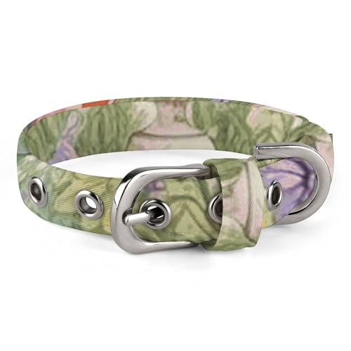 Safe Personalisiertes Hundehalsband Garten mit Vögeln und Blumen, verstellbares Haustierhalsband für mittelgroße und kleine Hunde und Katzen Safe Personalisiertes Hundehalsband Garten mit Vögeln und Blumen, verstellbares Haustierhalsband für mittelgroße und kleine Hunde und Katzen von LMHLDSC