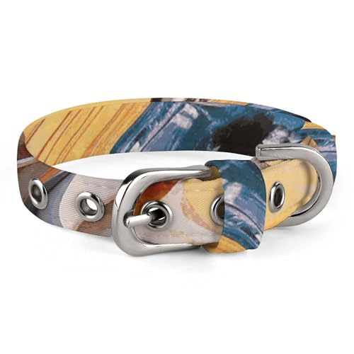 Sicheres, personalisierbares Hundehalsband, Aquarell, akustische Gitarre, verstellbares Haustierhalsband für mittelgroße und kleine Hunde und Katzen von LMHLDSC