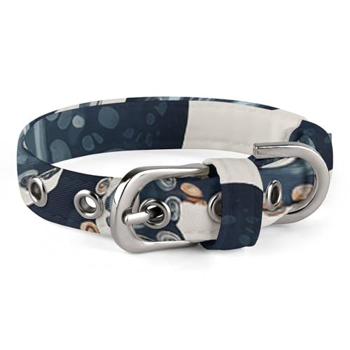 Sicheres, personalisierbares Hundehalsband, Oktopus-Muster, verstellbar, für mittelgroße und kleine Hunde und Katzen Sicheres, personalisierbares Hundehalsband, Oktopus-Muster, verstellbar, für mittelgroße und kleine Hunde und Katzen von LMHLDSC