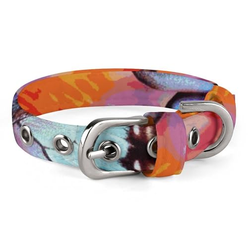 Sicheres, personalisierbares Hundehalsband mit Blumen, buntem Schmetterling, verstellbares Haustierhalsband für mittelgroße und kleine Hunde und Katzen Sicheres, personalisierbares Hundehalsband mit Blumen, buntem Schmetterling, verstellbares Haustierhalsband für mittelgroße und kleine Hunde und Katzen von LMHLDSC