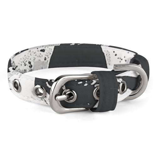 Sicheres, personalisierbares Hundehalsband mit einfacher Totenkopf-Grafik, verstellbares Haustierhalsband für mittelgroße und kleine Hunde und Katzen Sicheres, personalisierbares Hundehalsband mit einfacher Totenkopf-Grafik, verstellbares Haustierhalsband für mittelgroße und kleine Hunde und Katzen von LMHLDSC