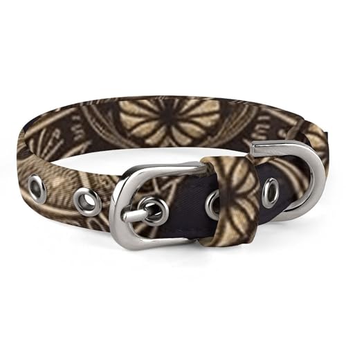 Sicheres personalisiertes Hundehalsband, Mottenmotiv, verstellbar, für mittelgroße und kleine Hunde und Katzen von LMHLDSC