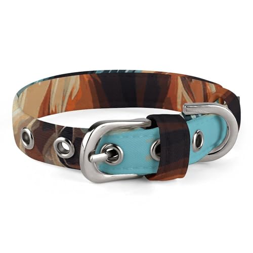 Sicheres personalisiertes Hundehalsband, ein Muster mit Pferden als Hintergrund, verstellbares Haustierhalsband für mittelgroße und kleine Hunde und Katzen Sicheres personalisiertes Hundehalsband, ein Muster mit Pferden als Hintergrund, verstellbares Haustierhalsband für mittelgroße und kleine Hunde und Katzen von LMHLDSC