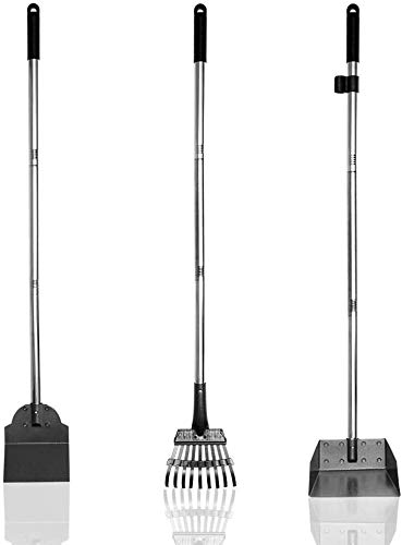 LMLMD Hundekotschaufel und Harke, Metall, Rechen mit Verstellbarer Länge-106,7 cm Langer Griff 3 Pack LMLMD Hundekotschaufel und Harke, Metall, Rechen mit Verstellbarer Länge-106,7 cm Langer Griff 3 Pack von LMLMD