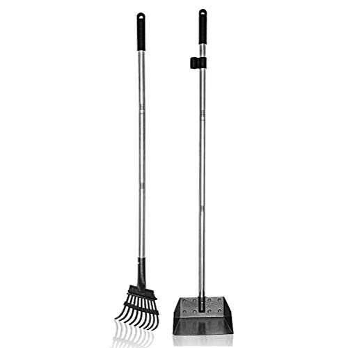 LMLMD Hundekotschaufel und Harke, Metall, Rechen mit Verstellbarer Länge-106,7 cm Langer Griff LMLMD Hundekotschaufel und Harke, Metall, Rechen mit Verstellbarer Länge-106,7 cm Langer Griff von LMLMD