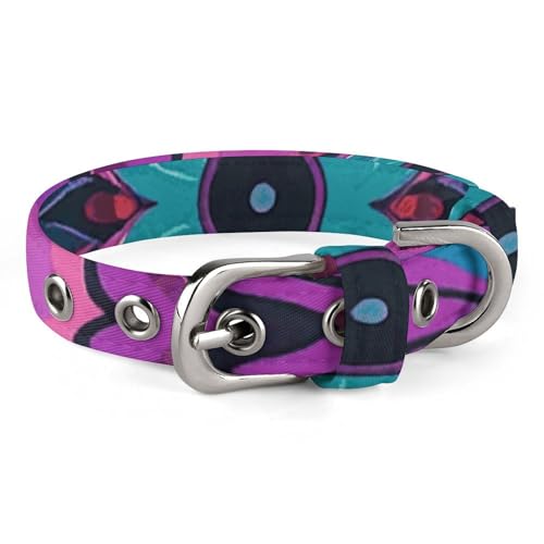 Halsband für kleine und mittelgroße Haustiere, verstellbar, Oxford-Stoff, Mandala, stilisierter Druck, Haustierhalsband, personalisierbar Halsband für kleine und mittelgroße Haustiere, verstellbar, Oxford-Stoff, Mandala, stilisierter Druck, Haustierhalsband, personalisierbar von LMNGH