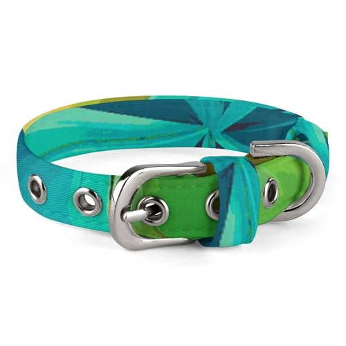 Halsband für kleine und mittelgroße Haustiere, verstellbar, Oxford-Stoff, Regenbogenkreis, Kleeblatt-Druck, Haustierhalsband, personalisierbar Halsband für kleine und mittelgroße Haustiere, verstellbar, Oxford-Stoff, Regenbogenkreis, Kleeblatt-Druck, Haustierhalsband, personalisierbar von LMNGH