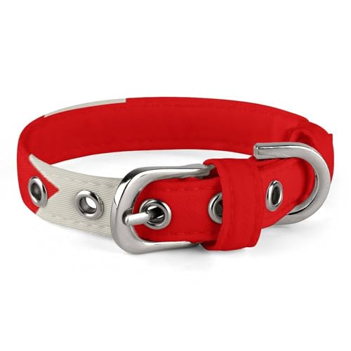 Halsband für kleine und mittelgroße Haustiere, verstellbar, Oxford-Stoff, Retro-Stil, Kanada-Flagge, Muster, personalisierbar, für Katzen und Hunde Halsband für kleine und mittelgroße Haustiere, verstellbar, Oxford-Stoff, Retro-Stil, Kanada-Flagge, Muster, personalisierbar, für Katzen und Hunde von LMNGH