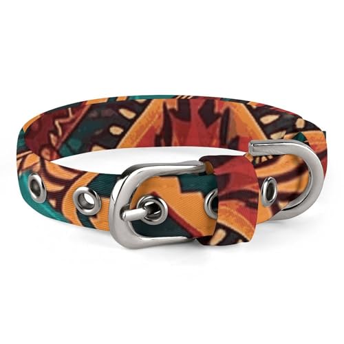 Halsband für kleine und mittelgroße Haustiere, verstellbar, Oxford-Stoff, ethnisches geometrisches Muster, personalisierbar, für Katzen und Hunde Halsband für kleine und mittelgroße Haustiere, verstellbar, Oxford-Stoff, ethnisches geometrisches Muster, personalisierbar, für Katzen und Hunde von LMNGH
