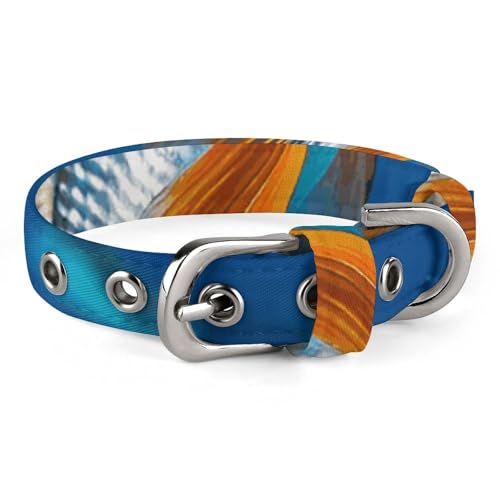 Halsband für kleine und mittelgroße Haustiere, verstellbares Haustierhalsband, Oxford-Stoff, mit fliegenden Fischen, personalisierbar Halsband für kleine und mittelgroße Haustiere, verstellbares Haustierhalsband, Oxford-Stoff, mit fliegenden Fischen, personalisierbar von LMNGH
