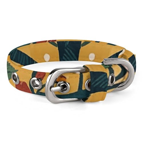 Hundehalsband, verstellbar, Oxford-Stoff, Gelb / Orange, Baum des Lebens, personalisierbar, für kleine und mittelgroße Haustiere Hundehalsband, verstellbar, Oxford-Stoff, Gelb / Orange, Baum des Lebens, personalisierbar, für kleine und mittelgroße Haustiere von LMNGH