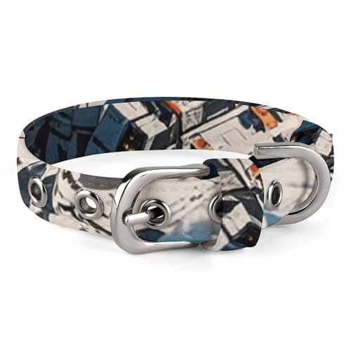 Hundehalsband, verstellbar, Oxford-Stoff, marineblau, Raumschiff-Muster, personalisierbar, für kleine und mittelgroße Haustiere Hundehalsband, verstellbar, Oxford-Stoff, marineblau, Raumschiff-Muster, personalisierbar, für kleine und mittelgroße Haustiere von LMNGH