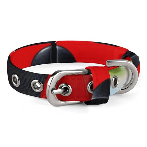 Hundehalsband, verstellbar, Oxford-Stoff, roter Marienkäfer-Druck, personalisierbar, für kleine und mittelgroße Haustiere Hundehalsband, verstellbar, Oxford-Stoff, roter Marienkäfer-Druck, personalisierbar, für kleine und mittelgroße Haustiere von LMNGH