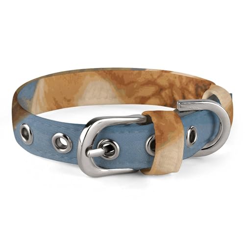 Hundehalsband für kleine und mittelgroße Haustiere, verstellbar, Oxford-Stoff, Golden Retriever-Druck, personalisierbar, für Katzen und Hunde Hundehalsband für kleine und mittelgroße Haustiere, verstellbar, Oxford-Stoff, Golden Retriever-Druck, personalisierbar, für Katzen und Hunde von LMNGH