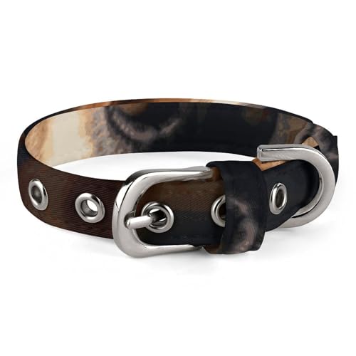 Hundehalsband für kleine und mittelgroße Haustiere, verstellbar, Oxford-Stoff, Golden Retriever-Druck, personalisierbar, für Katzen und Hunde Hundehalsband für kleine und mittelgroße Haustiere, verstellbar, Oxford-Stoff, Golden Retriever-Druck, personalisierbar, für Katzen und Hunde von LMNGH