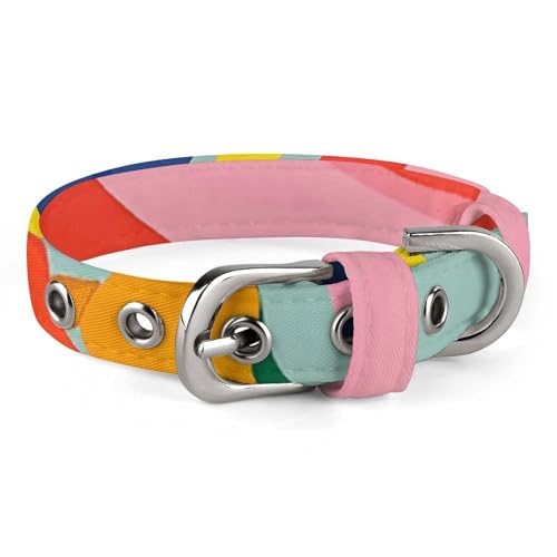 Hundehalsband für kleine und mittelgroße Haustiere, verstellbar, Oxford-Stoff, bunte Blumen, Vogeldruck, Haustierhalsband, personalisierbar Hundehalsband für kleine und mittelgroße Haustiere, verstellbar, Oxford-Stoff, bunte Blumen, Vogeldruck, Haustierhalsband, personalisierbar von LMNGH